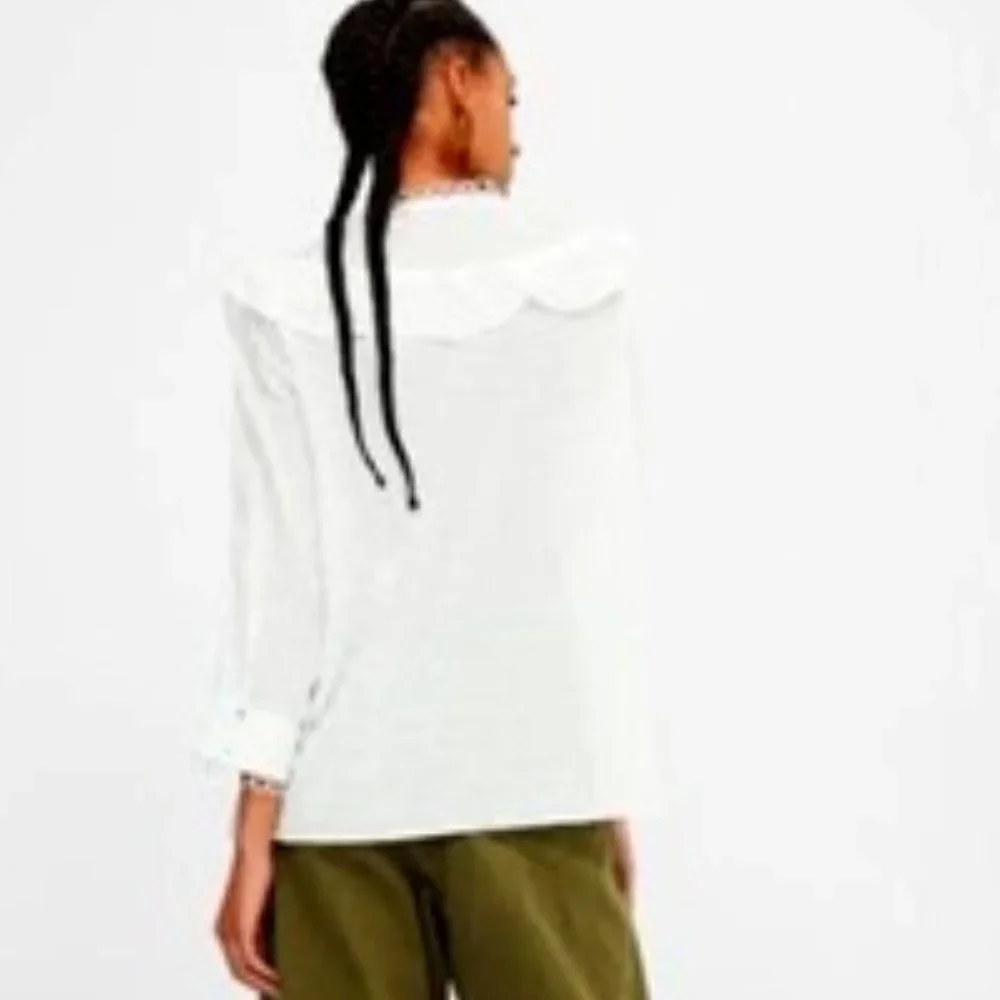 ZARA DOTTED MESH BLOUSE